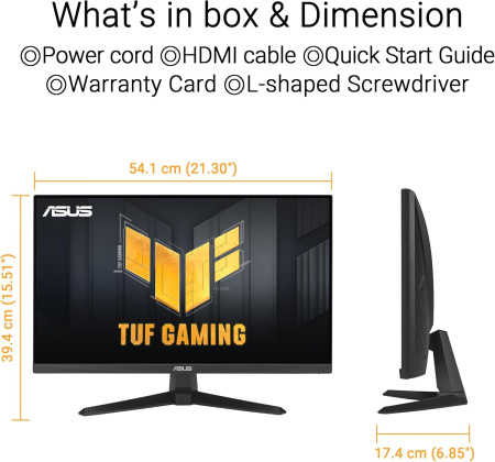 Монітор Asus 23.8" TUF Gaming VG249QE5A HDMI, DP, MM, IPS, 146Hz, 1ms, sRGB 125%, AdaptiveSync - фото 2 Монітор Asus 23.8" TUF Gaming VG249QE5A HDMI, DP, MM, IPS, 146Hz, 1ms, sRGB 125%, AdaptiveSync - фото 2