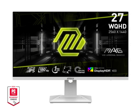 Монітор MSI 27" MAG 274QRFW 2xHDMI, DP, Audio, IPS, 2560x1440, 180Hz, 1ms, sRGB 123%, FreeSync, Pivot, HDR400, білий - фото 1 Монітор MSI 27" MAG 274QRFW 2xHDMI, DP, Audio, IPS, 2560x1440, 180Hz, 1ms, sRGB 123%, FreeSync, Pivot, HDR400, білий - фото 1