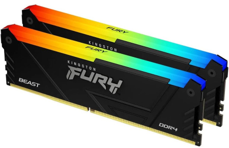 Пам'ять ПК Kingston DDR4 16GB KIT (8GBx2) 3200 FURY Beast RGB - фото 2