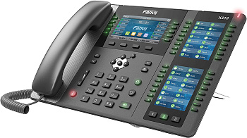 Телефон IP Fanvil X210 2xGE LAN, 1xUSB-A, BT4.2, 20 SIP line, SW Linux, 106 DSS клавіш, PoE, 4.3" кольоровий екран