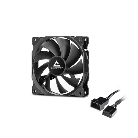 Корпусний вентилятор CHIEFTEC ZF-1225PWM, 120мм, 1600rpm, HDB, 4pin PWM, 25.5dBa, чорний - фото 1