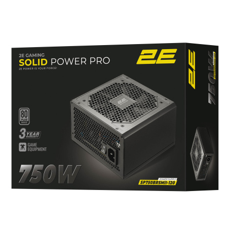 Блок живлення 2E GAMING Solid Power Pro ATX3.1 GEN5.0  (750W), >85%, 80+ Bronze, 120мм, 1xMB 24pin(20+4), 2xCPU 8pin(4+4), 3xMolex, 6xSATA, 4xPCIe 8pin(6+2), 1xPCIe GEN5 16pin, Semi Modular - фото 5