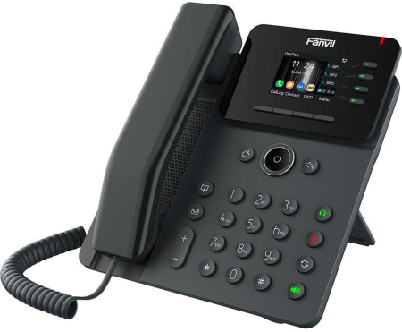 Телефон IP Fanvil V61G 2xGE LAN, VPN L2TP, 4 SIP line, 4 Line key, SW Linux, PoE, 2.4" кольоровий дисплей - фото 1