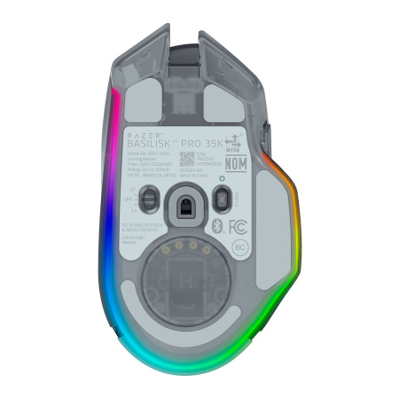 Миша Razer Basilisk V3 Pro 35K, RGB, USB-A/WL/BT, Phantom White Ed. - фото 4