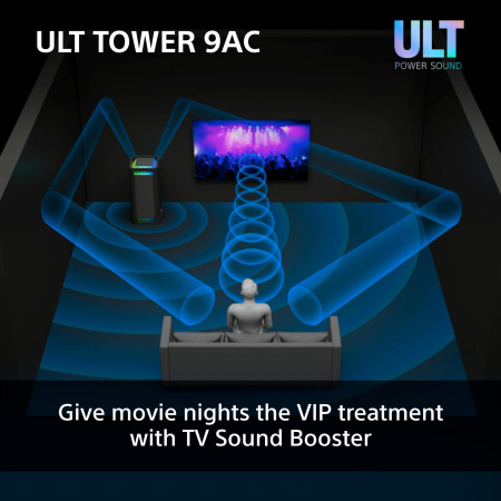 Акустична система Sony ULT TOWER 9AC 2.0, BT 5.3, LED, Party Connect, SBC, AAC, LDAC - фото 15