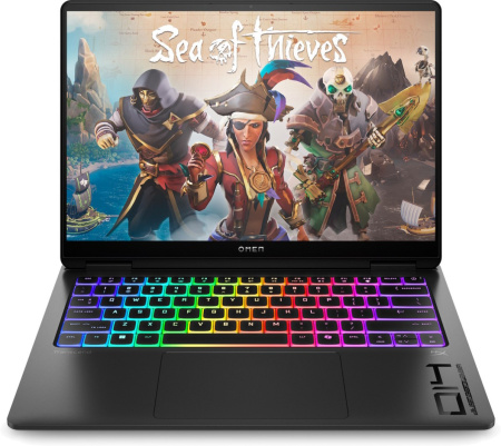 Ноутбук HP OMEN Transcend 14-fb1005ua 14" 3K OLED, Intel U9-285H, 32GB, F1TB, NVD5070-8, DOS, чорний - фото 1