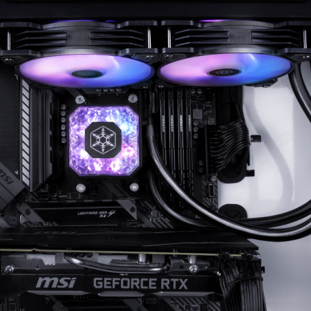 Система рідинного оxолодження SilverStone Icegem 240P-ARGB, LGA2066, 2011, 1366, 115x, 1366, TRX4TR4, AM4, AM3, AM3+, AM2, AM2+, FM1, FM2, TDP280W, чорний - фото 15