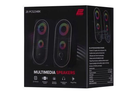 2E Акустична система PCS234 RGB, 2.0, USB, Black - фото 10 2E Акустична система PCS234 RGB, 2.0, USB, Black - фото 10