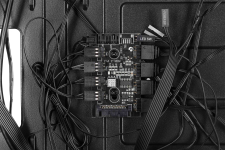 Корпус 2E GAMING Galaxy G2055 без БЖ 2xUSB3.0, 1xUSB2.0, 3x120мм ARGB, VGA 345мм, LCS ready, HUB, TG Side Panel, ATX, чорний - фото 12