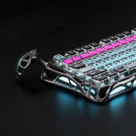 Клавіатура магнітна GravaStar Mercury V75 Pro 80keys, Magnetic Jade Gaming, 8K, USB-A, RGB, Cyberpunk - фото 5
