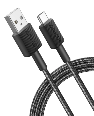 Кабель Anker 322 USB-A to USB-C - 1.8m Nylon Black - фото 3