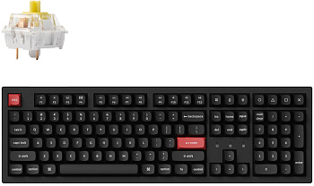 Keychron Клавіатура механічна K10 PRO 100Key, K pro Banana, WL/BT/USB-A, QMK, EN/UKR, White Led, чорний