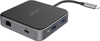 Хаб Acer USB-С > HDMI/DP/2xUSB-A3.2/USB-C/RJ45/mini-jack, 0.15м, чорний Хаб Acer USB-С > HDMI/DP/2xUSB-A3.2/USB-C/RJ45/mini-jack, 0.15м, чорний