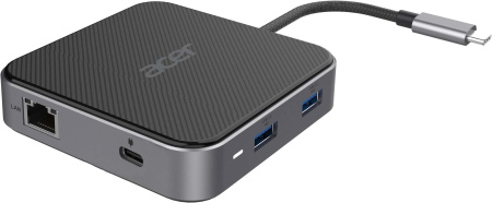 Хаб Acer USB-С > HDMI/DP/2xUSB-A3.2/USB-C/RJ45/mini-jack, 0.15м, чорний - фото 1 Хаб Acer USB-С > HDMI/DP/2xUSB-A3.2/USB-C/RJ45/mini-jack, 0.15м, чорний - фото 1