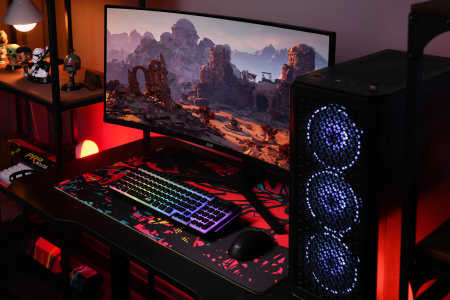 2E Gaming Монітор 34" G3424B 2xHDMI, DP, VA, 3440x1440, 180Hz, 1ms, NTSC 85%, CURVED, FreeSync, HAS - фото 3