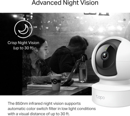 IP-Камера TP-LINK Tapo C212 3MP N300 microSD motion detection - фото 3
