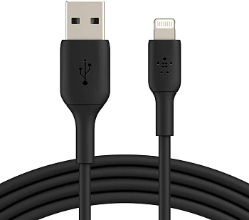 Belkin Кабель USB-A > Lightning заряджання/синхронізації 1м, 12Вт, PVC, чорний