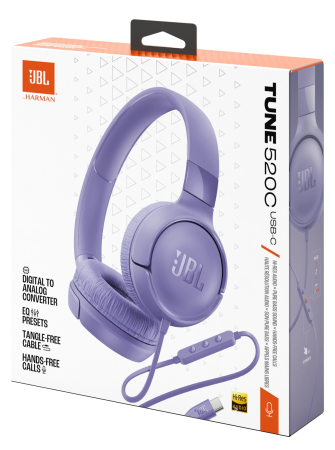 Гарнітура JBL TUNE 520C Purple (JBLT520CPUR)  - фото 4