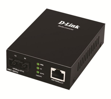 Медiаконвертер D-Link DMC-G02SC 1xGE, 1x1000BaseSX MM, 550м, SC - фото 1