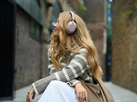 Навушники Over-ear Sony WH-1000XM5 BT 5.2, ANC, Hi-Res, AAC, LDAC, Wireless, Mic, Рожевий - фото 5