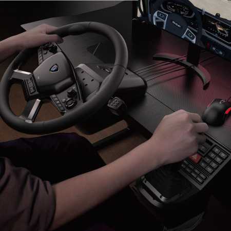Кермо і педалі HORI Force Feedback Truck Control System для ПК - фото 2