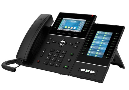 Fanvil Телефон IP J6 2xGE LAN, 1xUSB-A, SIP, VPN, PoE, 4.3" кольоровий екран, підтримка модулів EM50 - фото 1