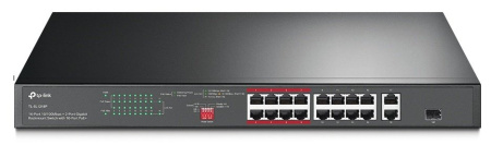 Комутатор TP-LINK TL-SL1218P 16xFE (16xPoE), 2xSFP, 150Вт, Некерований - фото 1