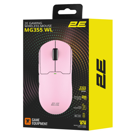 2E Gaming Миша MG355 WL, RGB, USB-A/WL, рожевий - фото 8