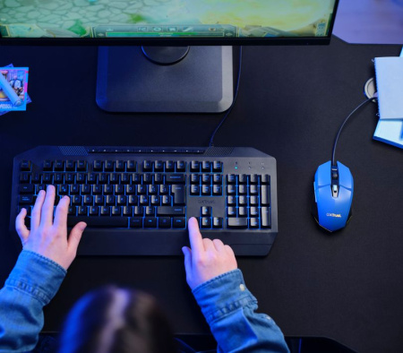 Миша Trust GXT 109 Felox, RGB, USB-A, синій - фото 2