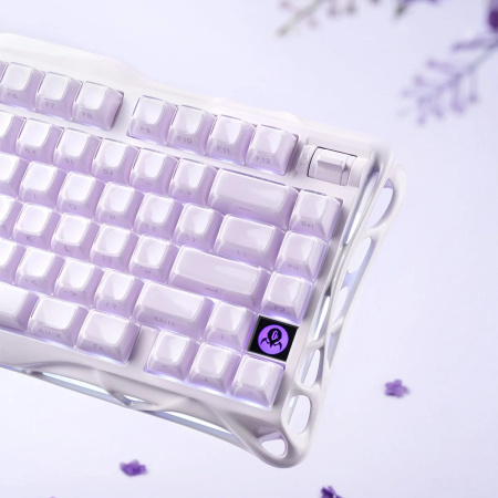 Клавіатура механічна GravaStar Mercury K1 80keys, GravaStar x Kailh Cheery Pink, EN, BT/WL/USB, Lavender Purple - фото 3 Клавіатура механічна GravaStar Mercury K1 80keys, GravaStar x Kailh Cheery Pink, EN, BT/WL/USB, Lavender Purple - фото 3