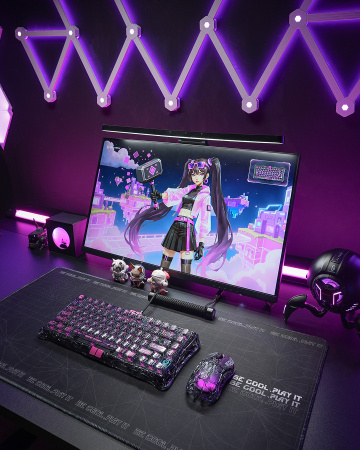 Клавіатура магнітна GravaStar Mercury V75 Lite 75keys, Blackcore, USB-A, Transparent Black - фото 17