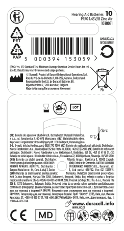Батарейки для слухових апаратів Duracell розмір 10, 6 шт. - фото 5
