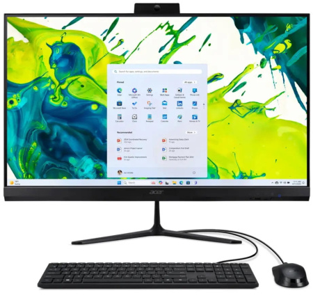 Комп'ютер персональний моноблок Acer Aspire C24-2G 23.8" FHD, Intel 5-120U, 16GB, F512GB, UMA, WiFi, кл+м, Lin, чорний - фото 1