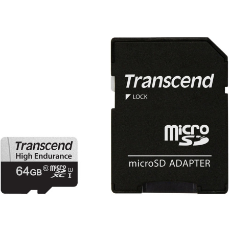 Карта пам'яті Transcend microSD   64GB C10 UHS-I U1 High Endurance (85TB) - фото 1