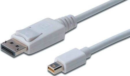 Digitus miniDisplayPort to DisplayPort (AM/AM)[Кабель miniDisplayPort > DisplayPort (M/M), 3м, білий] - фото 1