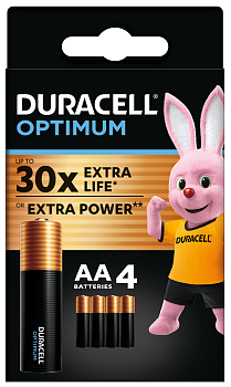 Лужні батарейки Duracell Optimum AA, 4 шт.