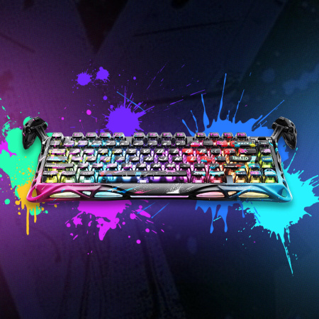 Клавіатура механічна GravaStar Mercury V75 Pro 80keys, Magnetic Jade Gaming, 8K, USB-A, RGB, Neon Graffiti - фото 2 Клавіатура механічна GravaStar Mercury V75 Pro 80keys, Magnetic Jade Gaming, 8K, USB-A, RGB, Neon Graffiti - фото 2