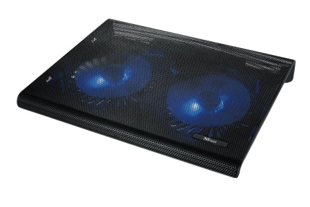 Підставка для ноутбука Trust Azul, до 17.3", 2xUSB-A, BLUE LED, чорний - фото 3