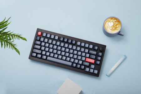 Keychron Клавіатура механічна V1 Max 84Key, Gateron Jupiter Red, WL/BT/USB-A, QMK, Hot-swap, Knob, EN/UKR, RGB, чорний - фото 4