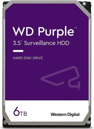 WD Жорсткий диск 6TB 3.5" 256MB SATA Purple Surveillance - фото 1