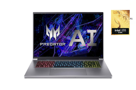 Ноутбук Acer Predator Triton Neo 16 PTN16-51 16" WQXGA, Intel U9-185H, 32GB, F1TB, NVD4060-8, Lin, сріблястий - фото 1