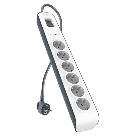 Belkin Подовжувач-фільтр мережевий 6хТип F, 3x1.5мм кв, 16А, з захистом від перенапруги, 2м, білий - фото 3 Belkin Подовжувач-фільтр мережевий 6хТип F, 3x1.5мм кв, 16А, з захистом від перенапруги, 2м, білий - фото 3