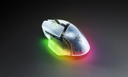 Миша Razer Basilisk V3 Pro 35K, RGB, USB-A/WL/BT, Phantom White Ed. - фото 5