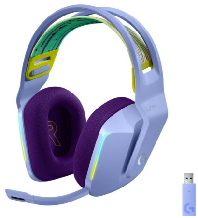 Гарнітура Logitech G733 Lightspeed Wireless RGB, LILAC - фото 12