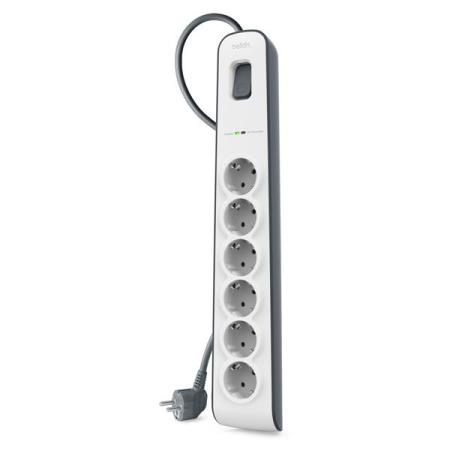Belkin Подовжувач-фільтр мережевий 6хТип F, 3x1.5мм кв, 16А, з захистом від перенапруги, 2м, білий - фото 1 Belkin Подовжувач-фільтр мережевий 6хТип F, 3x1.5мм кв, 16А, з захистом від перенапруги, 2м, білий - фото 1