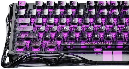 Клавіатура магнітна GravaStar Mercury V75 Lite 75keys, Blackcore, USB-A, Transparent Black - фото 20