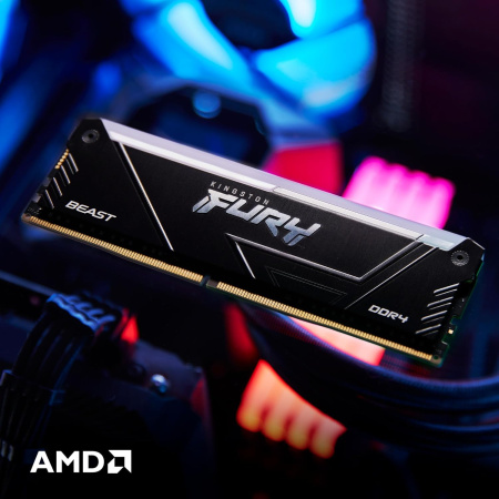 Пам'ять ПК Kingston DDR4 32GB KIT (16GBx2) 3200 FURY Beast RGB - фото 6