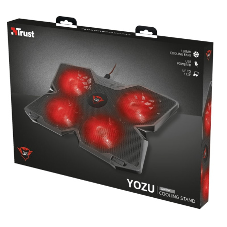 Підставка для ноутбука Trust GXT 278 Yozu, до 17.3", RED LED, чорний - фото 7