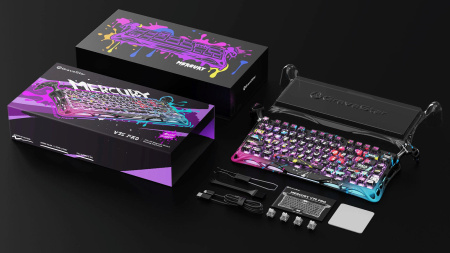 Клавіатура механічна GravaStar Mercury V75 Pro 80keys, Magnetic Jade Gaming, 8K, USB-A, RGB, Neon Graffiti - фото 11 Клавіатура механічна GravaStar Mercury V75 Pro 80keys, Magnetic Jade Gaming, 8K, USB-A, RGB, Neon Graffiti - фото 11