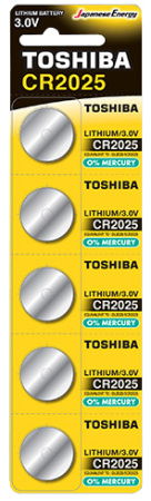 Батарейка Toshiba CR2025 BP 1X5 - фото 1